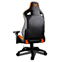 Геймърски стол COUGAR Armor S Ергономичен геймърски стол Черно - оранжев Дишащата PVC кожа, снимка 7 - Столове - 33391490