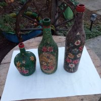 Лот рисувани бутилки, снимка 1 - Декорация за дома - 39554961
