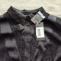 Нова черна риза #Guess размер М, снимка 3 - Ризи - 38434927