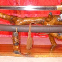 Katana stand  - стойка за японски самурайски  меч катана - УНИКАТ!!!, снимка 4 - Други ценни предмети - 40318954