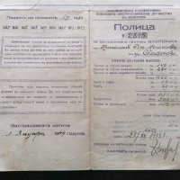 Царски период - Застрахователна полица | 1933г., снимка 8 - Други ценни предмети - 27521197