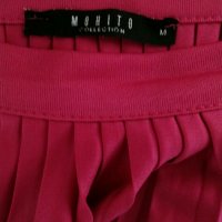 Красива плисирана пола в наситено розов цвят, снимка 3 - Поли - 32911514