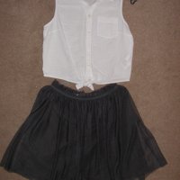 Лот пола Mango и риза H&M за 12 г., снимка 1 - Детски комплекти - 39465600