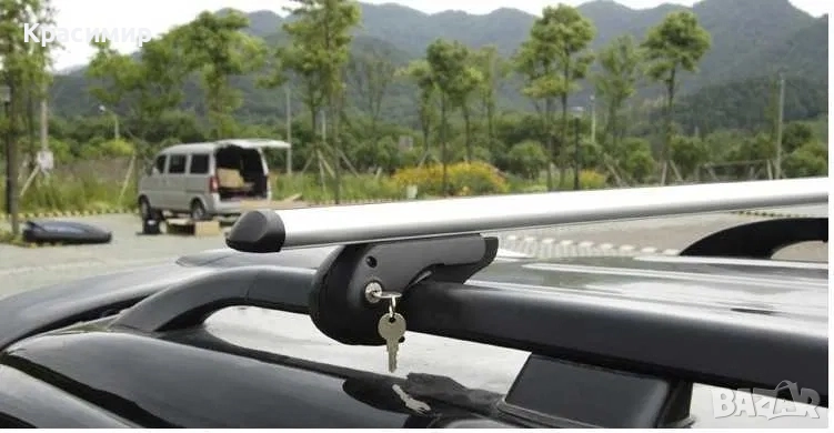 Универсални напречни греди 120 см за отворен рейлинг [нови], снимка 1