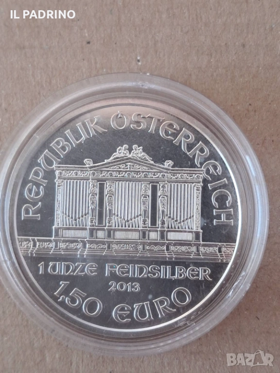 31.1 гр.  Сребърна Монета Филхармония 1 унция 1 OZ, снимка 1