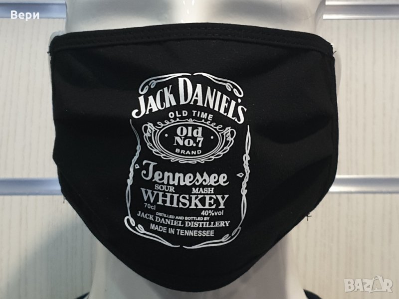 Маска за многократна употреба JACK DANIELS, трипластова, снимка 1