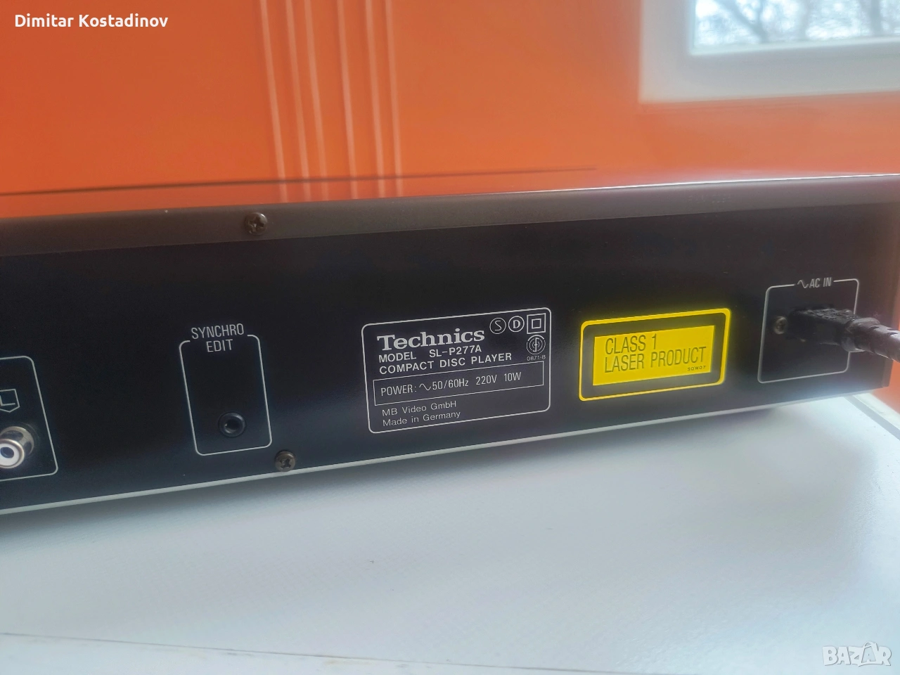 cd player Technics sl p277a сд плеар, снимка 1