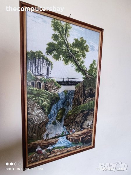 Ръчно ушит гоблен 34.5/63см, снимка 1