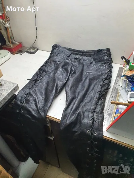 Мото Кожен Панталон Spirit Motors Рокерски за Мотор Мотортиски Размер М Рестни Чопър Екипировка, снимка 1