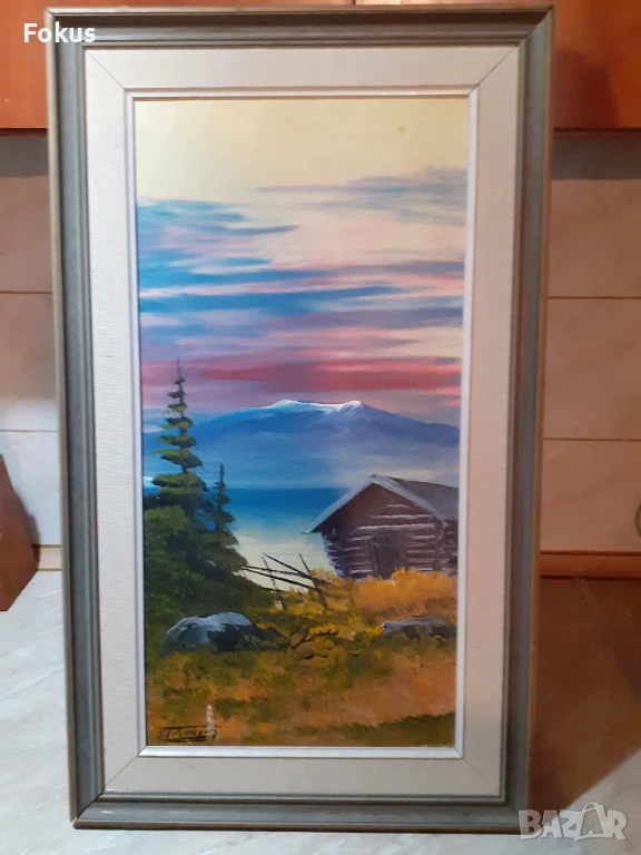 Авторска картина масло на платно с рамка - подпис, снимка 1