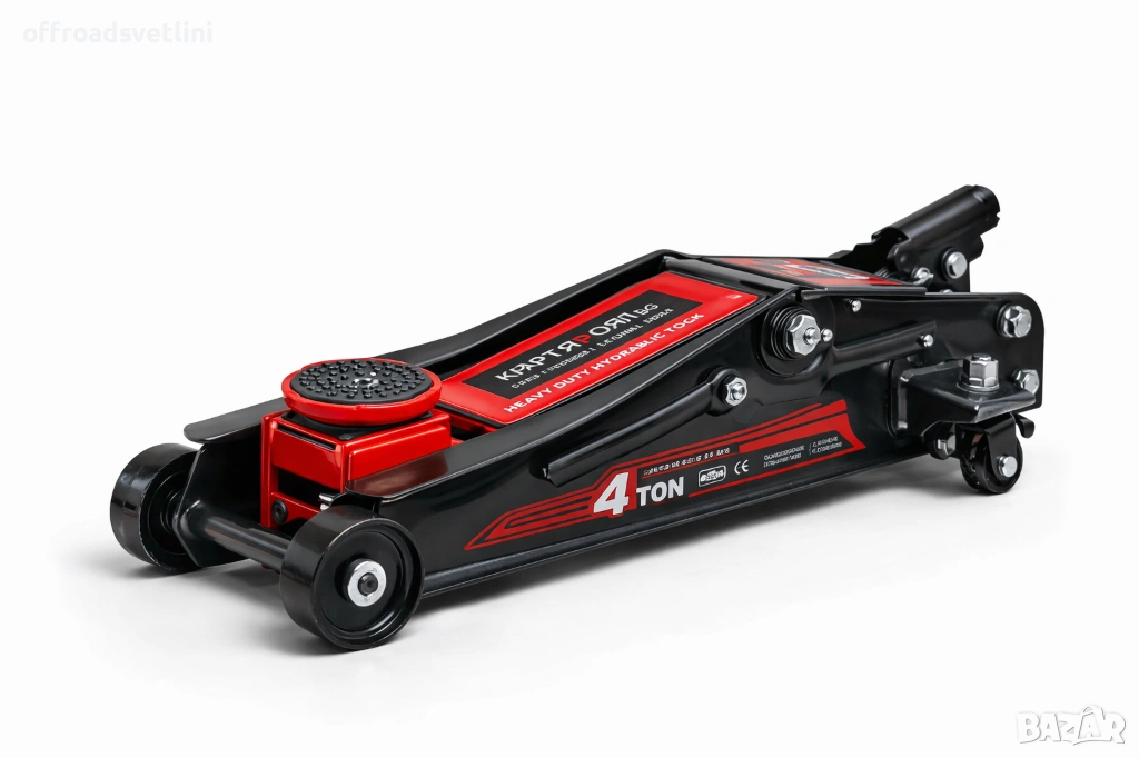 Нископрофилен хидравличен крик KraftRoyal 4T с двойна помпа 83-465 мм, снимка 1