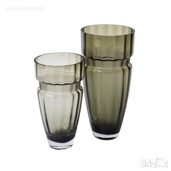 Дебелостенна стъклена ваза, 2 размера, снимка 1