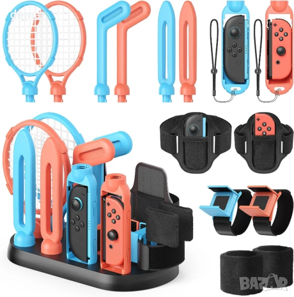 MENEEA Комплект спортни аксесоари за Nintendo Switch 2 2025/1/OLED с органайзер, снимка 1