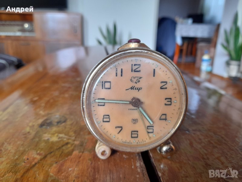 Стар настолен часовник Мир, снимка 1