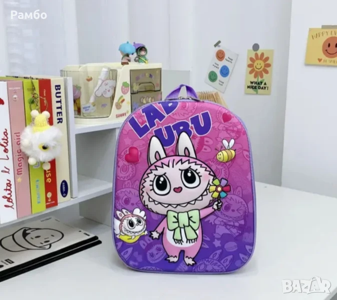 3D Раница за училище Детска чанта Лабубу LaBuBu, снимка 1