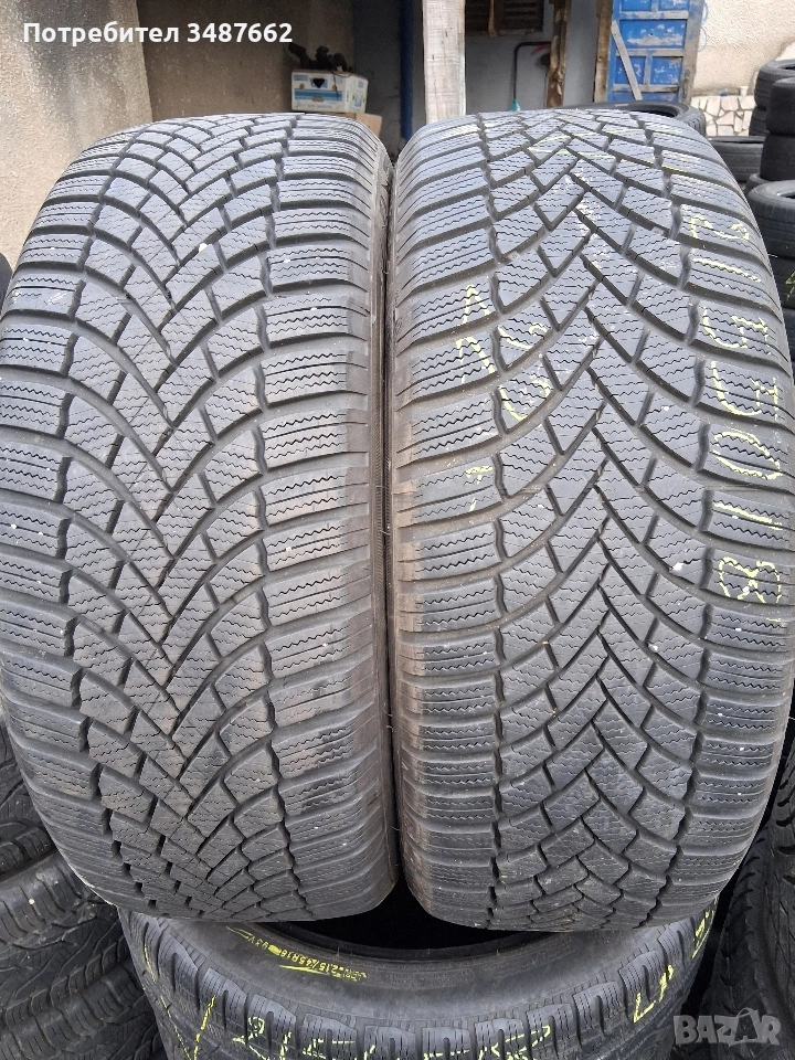 215 50 18 BRIDGESTONE 2бр зимни дот 2022г , снимка 1