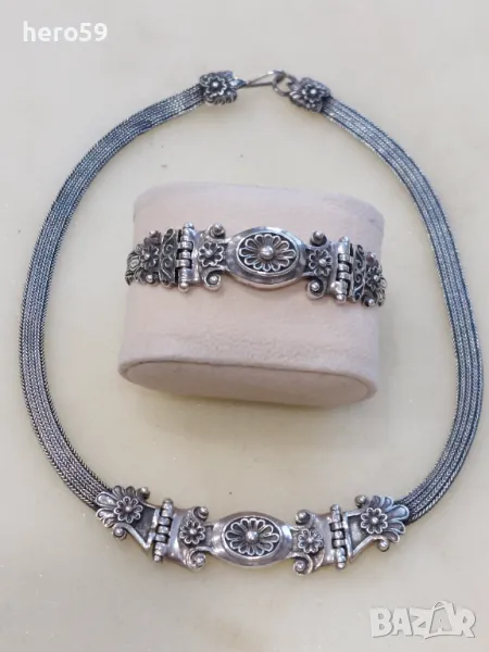 Сребърни авторски, колие и гривна,сребро 925, снимка 1