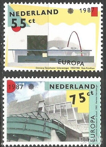 Нидерландия 1987 Eвропа CЕПТ (**), чиста серия, неклеймована, снимка 1