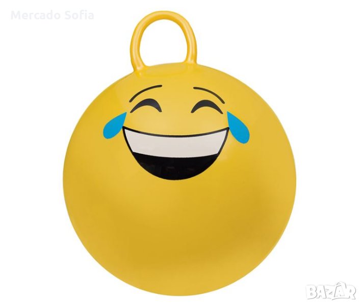 Подскачаща топка (хоп-хоп) Усмихнат жълт емотикон , снимка 1