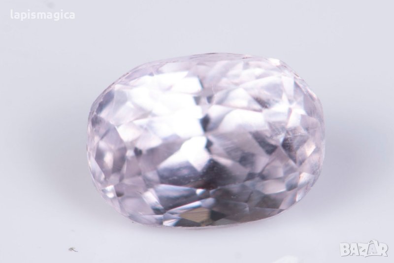 Розов кунцит 1.61ct флуоресцентен овална шлифовка, снимка 1