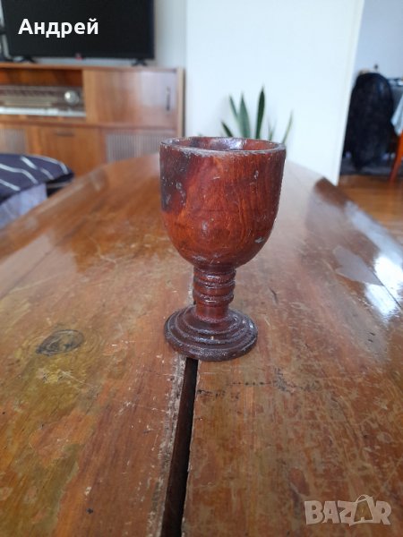 Стара дървена чаша,чашка,бокал #5, снимка 1