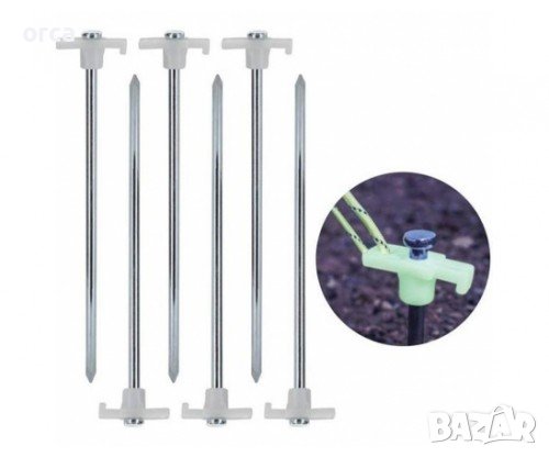 Резервни колчета за палатка и тента - луминисценти BIVVY PEGS LUMINOUS, снимка 1