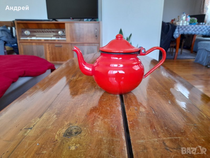 Стар емайлиран чайник #26, снимка 1