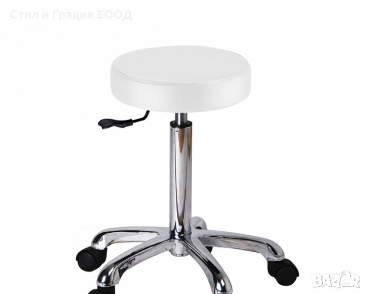 Козметичен/фризьорски стол -*табуретка Fast 53/73 см - бяла/сива/черна/зелена, снимка 1