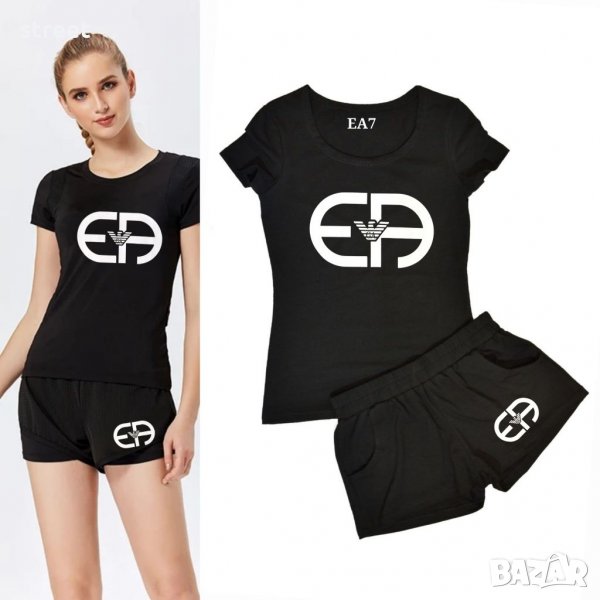 Emporio Armani t shirt shorts дамски комплект , снимка 1