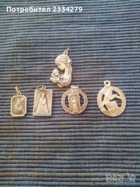 Стари медальони, медали, висулки Италия, Испания. , снимка 1