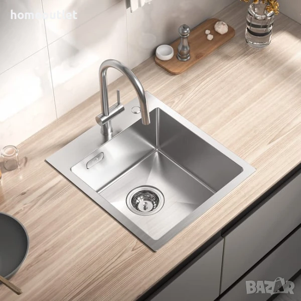 ПРОМОЦИЯ Кухненска мивка от неръждаема стомана с нано покритие 913258-06-CHG0617, снимка 1