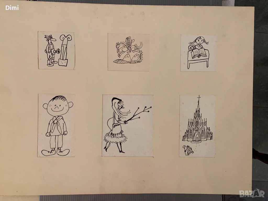 БОРИС ДИМОВСКИ - Рисунки-оригинал, снимка 1