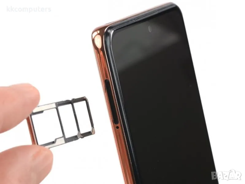 SIM / MicroSD държач /Кафяв/ за Xiaomi Redmi Note 10 Pro Баркод : 350991, снимка 1