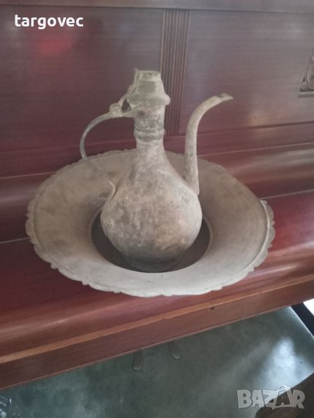 Старинен ибрик комплект за миене на ръце, снимка 1