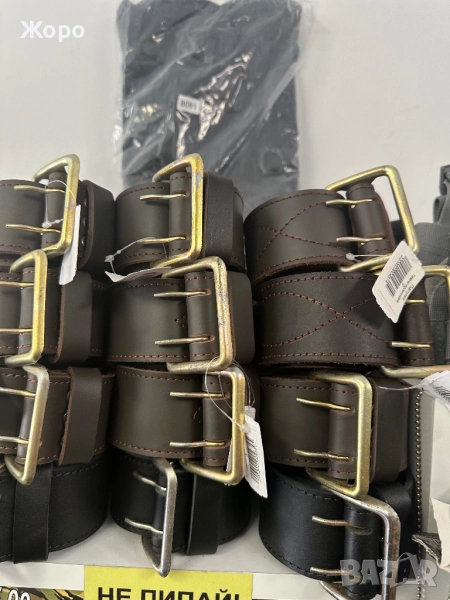 Кожени Колани Офицерски-Черни и Кафяви, снимка 1