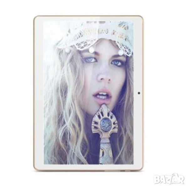 10-инчов Android таблет с HD дисплей, Dual SIM, 16GB памет, кожен калъф и вградени камери , снимка 1