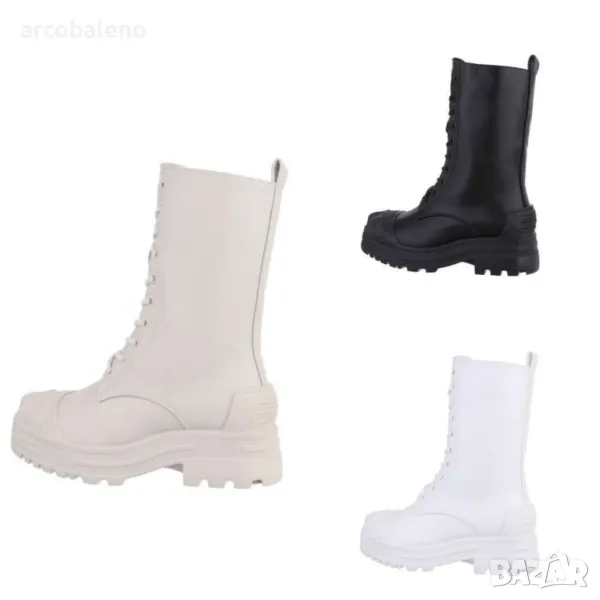 Дамски боти с връзки, 3цвята , снимка 1