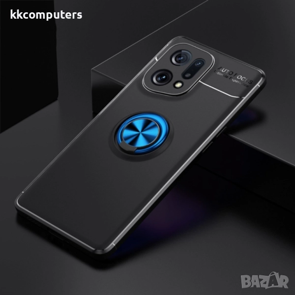 OPPO Find X5 Удароустойчив Ring Holder Калъф и Протектор, снимка 1