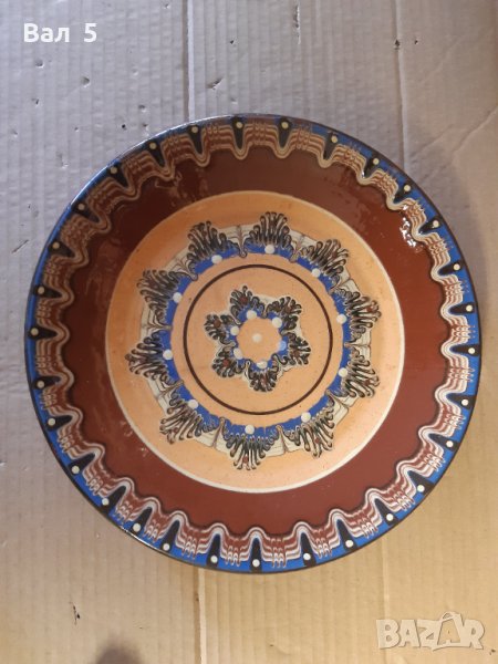 Стара голяма красива керамична чиния , пано, снимка 1