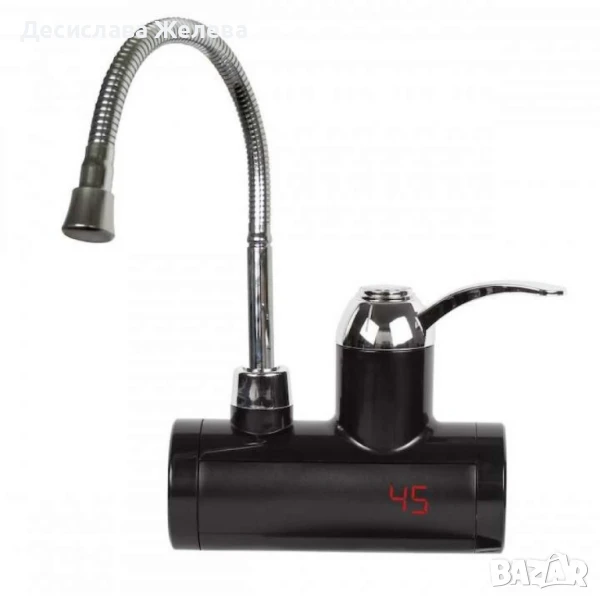 Нагревател за вода с гъвкав чучур, за стена/ за плот 3000W, черен, снимка 1