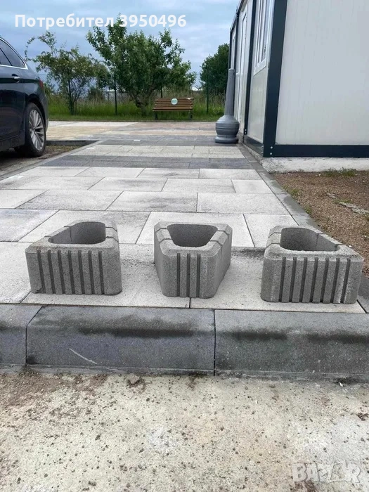 Кашпа Triflor Semmelrock, цвят сив и кафяв, снимка 1