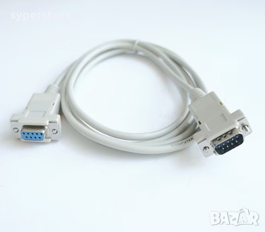 Кабел Comport DB9 RS232 мъжко-женско M/F 3м Digital One SP00771 serial комуникационен порт, снимка 1