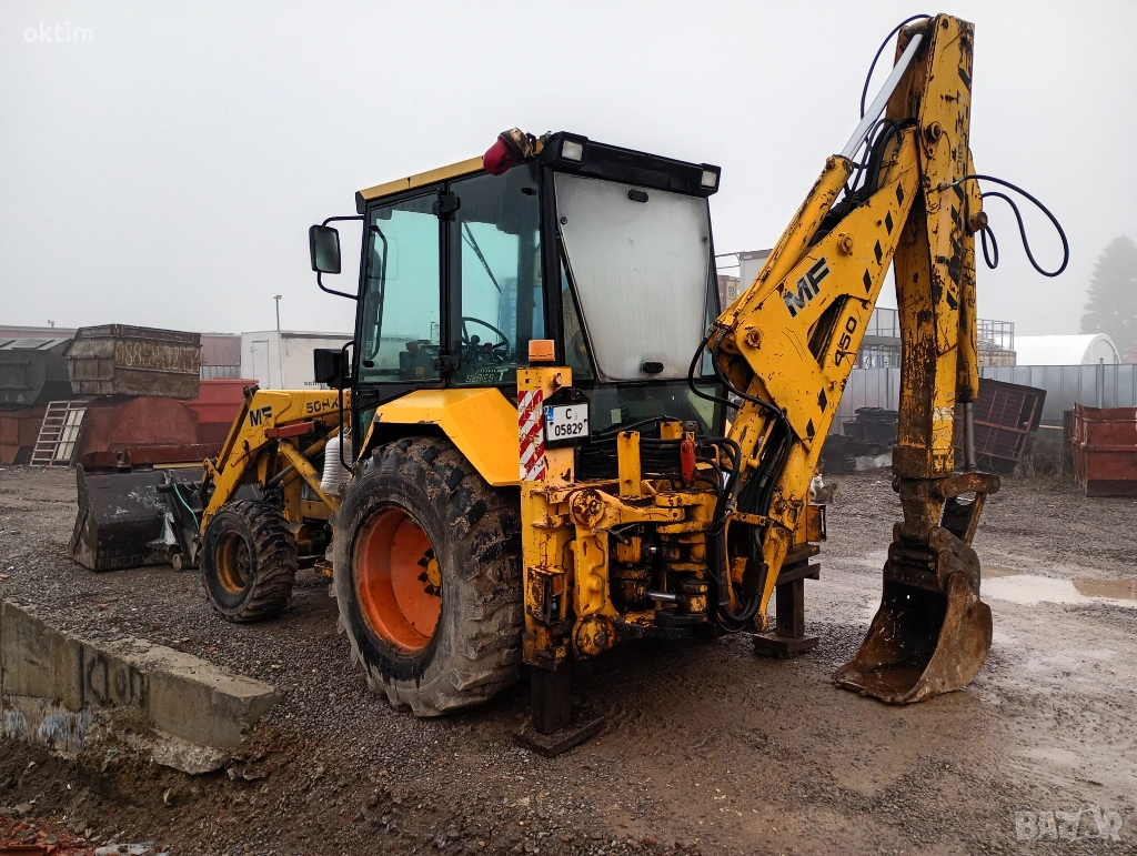 продавам комбиниран багер MF добро състояние, снимка 1