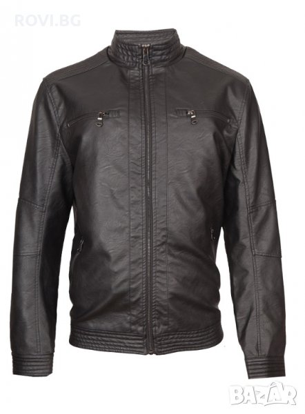 Мъжко кожено яке 3202 – Батал, снимка 1