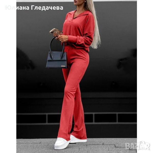 Дамски комплект рипс червен - 16.90 лв, снимка 1