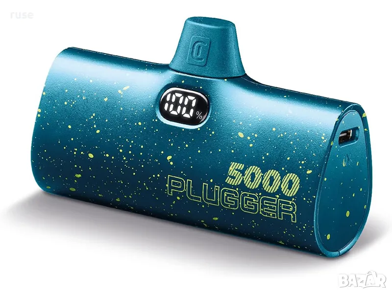 НОВИ! Външна батерия Cellularline Plugger 5000 mAh портативна синя, снимка 1