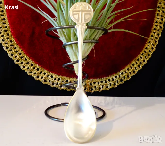 Посребрена лъжица за кафе Норвегия. , снимка 1