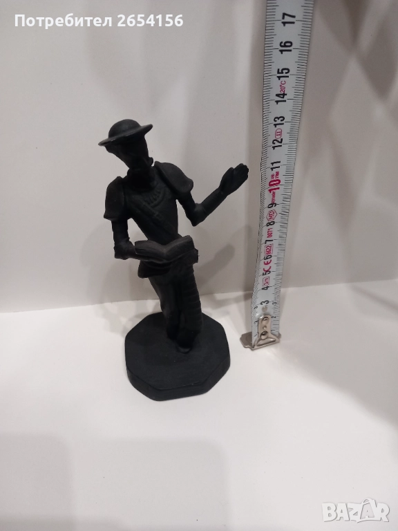 Дон Кихот малка пластика скулптура статуетка , снимка 1