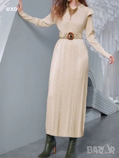 Макси зимна рокля, Елегантна дълга рокля, Ефектна зимна рокля, снимка 1