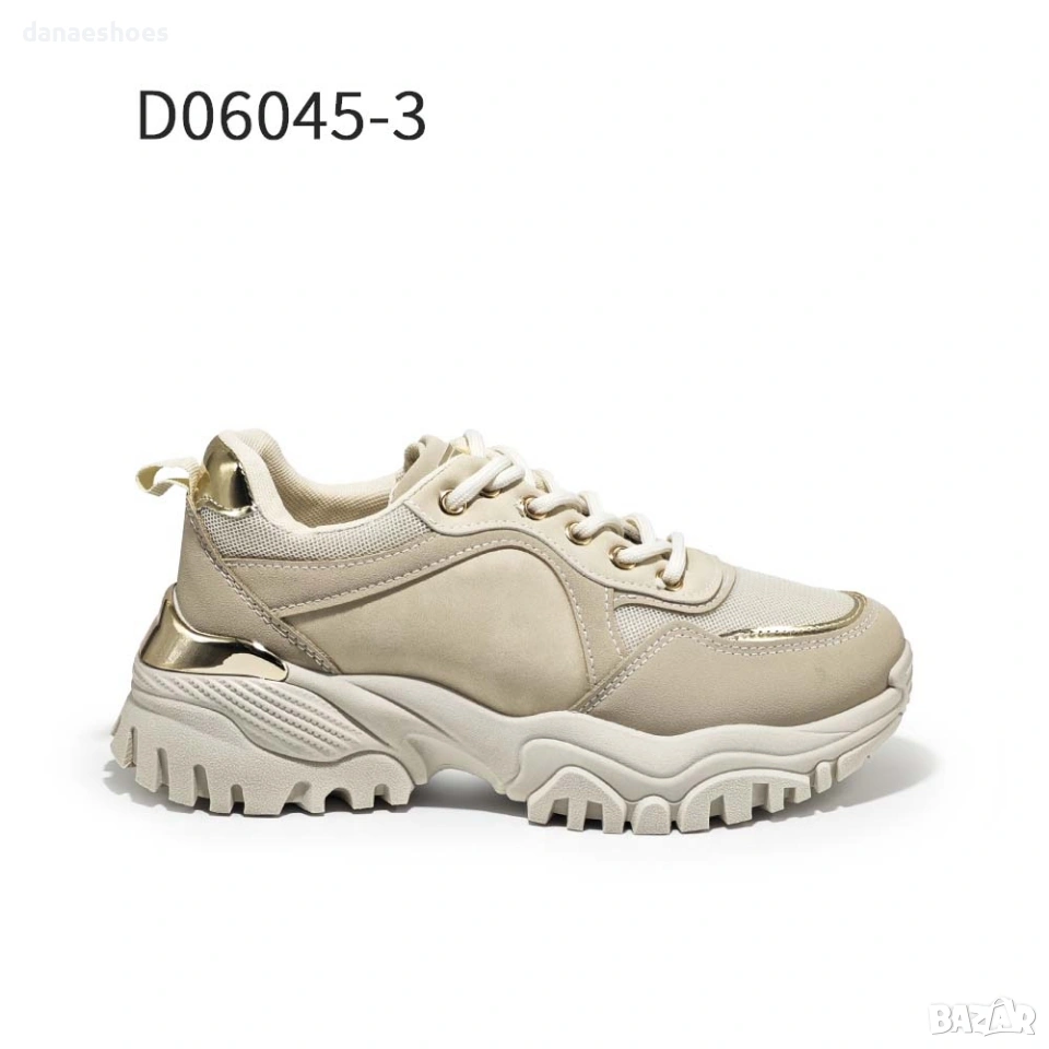 Сникърси с груба подметка в бежово , снимка 1